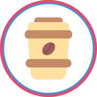 latté plano circulo icono vector