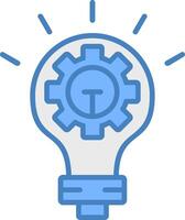 Innovation Line Filled Blue Icon vector