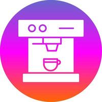 Coffee Machine Glyph Gradient Circle Icon Design vector