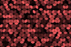 Red abstract cubes geometric pattern background vector