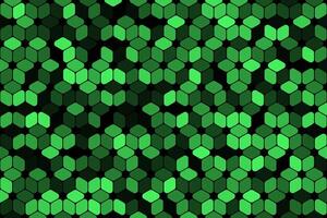 Green abstract cubes geometric pattern background vector