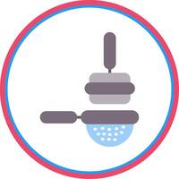 Tamping Flat Circle Icon vector