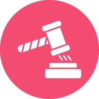 Gavel Multi Color Circle Icon vector