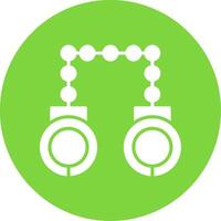 Hand Cuffs Multi Color Circle Icon vector