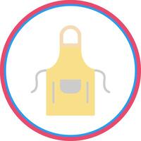 Apron Flat Circle Icon vector