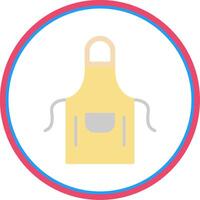 Apron Flat Circle Icon vector