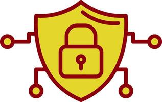 Cyber Security Vintage Icon Design vector