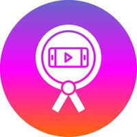 Phone Glyph Gradient Circle Icon Design vector