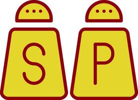 Salt And Pepper Vintage Icon Design vector