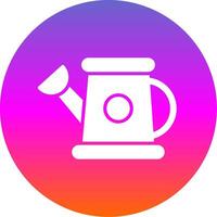 Watering Can Glyph Gradient Circle Icon Design vector