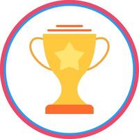 Trophy Flat Circle Icon vector