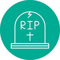 Tomb Multi Color Circle Icon vector