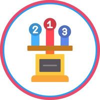 Leaderboard Flat Circle Icon vector