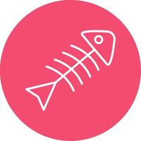 podrido pescado multi color circulo icono vector