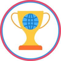 World Flat Circle Icon vector