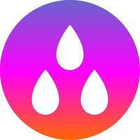 Water Drop Glyph Gradient Circle Icon Design vector