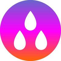 Water Drop Glyph Gradient Circle Icon Design vector