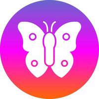 Butterfly Glyph Gradient Circle Icon Design vector