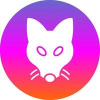 Fox Glyph Gradient Circle Icon Design vector