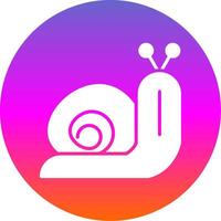 Snail Glyph Gradient Circle Icon Design vector