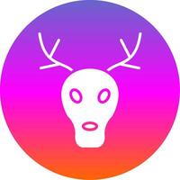 Stag Glyph Gradient Circle Icon Design vector