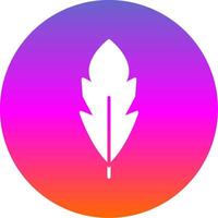 Feather Glyph Gradient Circle Icon Design vector