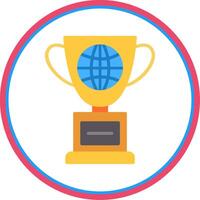 World Flat Circle Icon vector