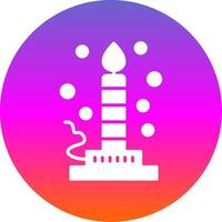 Bunsen Burner Glyph Gradient Circle Icon Design vector