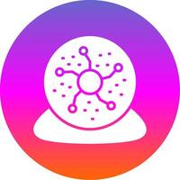 Plasma Ball Glyph Gradient Circle Icon Design vector