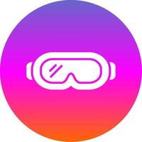 Goggles Glyph Gradient Circle Icon Design vector