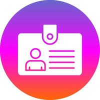 Id Card Glyph Gradient Circle Icon Design vector