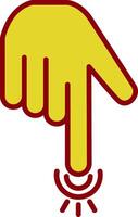 Pointing Down Vintage Icon Design vector
