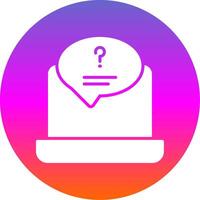 Advice Glyph Gradient Circle Icon Design vector
