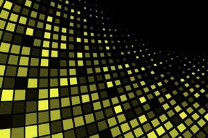 Yellow glowing halftone particles abstract background vector