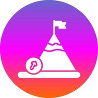 Boulder Glyph Gradient Circle Icon Design vector