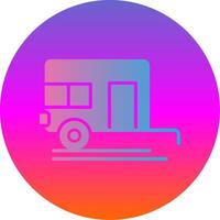 Caravan Glyph Gradient Circle Icon Design vector