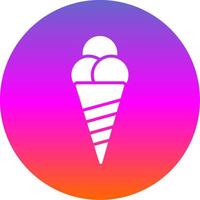 Ice Cream Cone Glyph Gradient Circle Icon Design vector