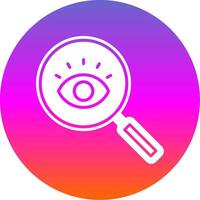 Magnifying Glass Glyph Gradient Circle Icon Design vector