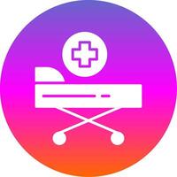 Stretcher Glyph Gradient Circle Icon Design vector