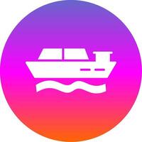 Pedal Boat Glyph Gradient Circle Icon Design vector