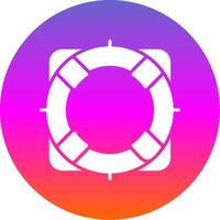 Rescue Buoy Glyph Gradient Circle Icon Design vector