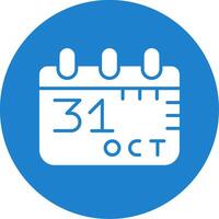 October 31st Multi Color Circle Icon vector