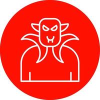 Dracula Multi Color Circle Icon vector