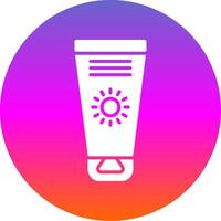 Sun Cream Glyph Gradient Circle Icon Design vector