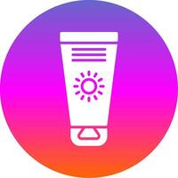 Sun Cream Glyph Gradient Circle Icon Design vector