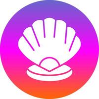 Shell Glyph Gradient Circle Icon Design vector