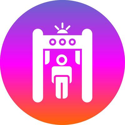 Metal Detector Glyph Gradient Circle Icon Design