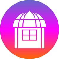 Hut Glyph Gradient Circle Icon Design vector