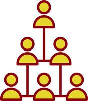 Hierarchical Structure Vintage Icon Design vector