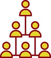 Hierarchical Structure Vintage Icon Design vector